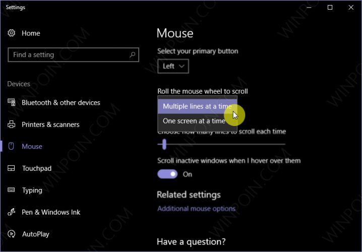 Mengatur Kecepatan Scroll mouse
