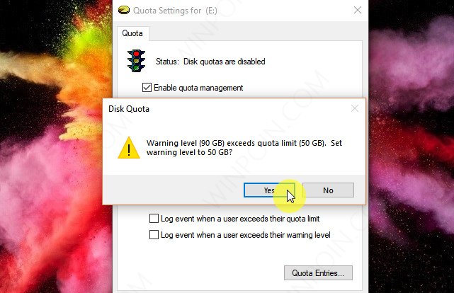 Tips Membatasi Kuota Partisi