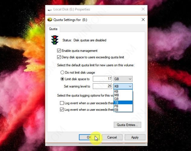 Tips Membatasi Kuota Partisi